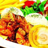 Garlic Shrimp 🦐 Salad 🥗 plate 🍽️